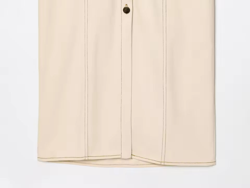 2025 summer new women's elegant fashion waist pleated V-neck short-sleeved temperament denim MIDI dress